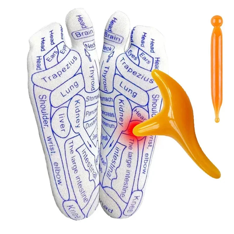 Acupressure Foot Massage Socks Reflexology Pressure Point Foot Care Tool