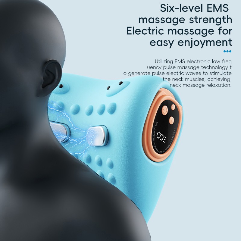 Portable Neck Massager 3 Adjustable Modes with Heat 26° Angle Cervical Traction
