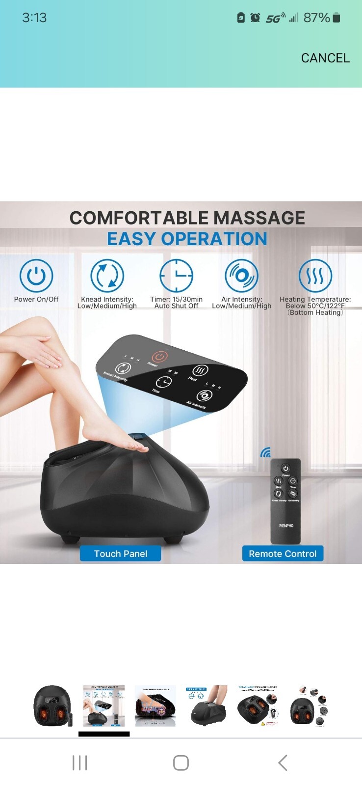 RENPHO RF-FM059 Foot Massage Machine