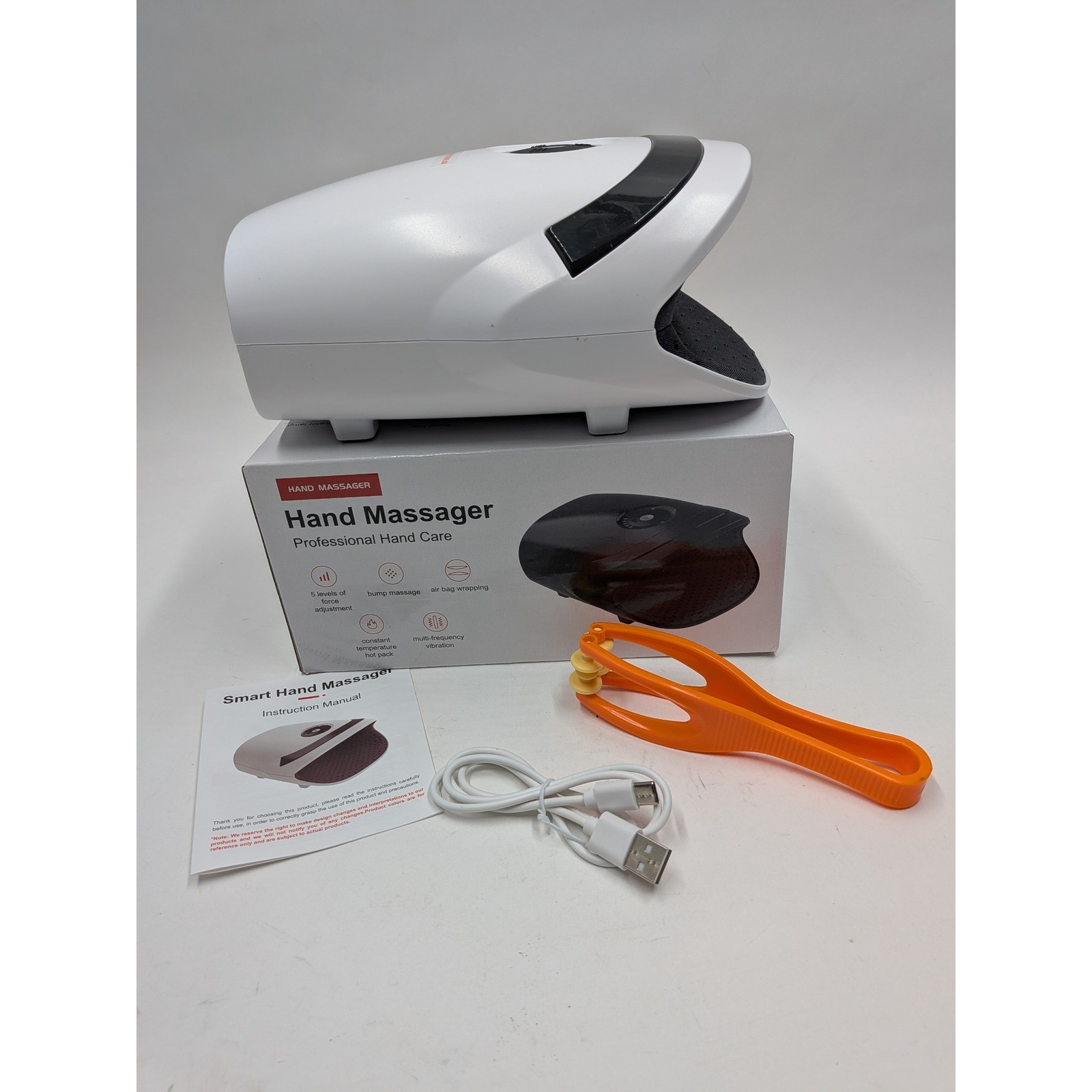 Smart Hand Massager NX-S168 White Heat Vibration Air Compression Cordless S168