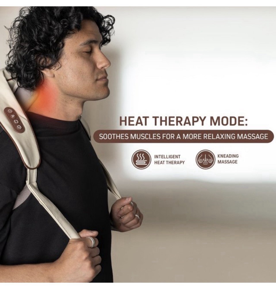 NECK SHOULDER Back Shiatsu Massage Balls With Heat for Travel Portable Office