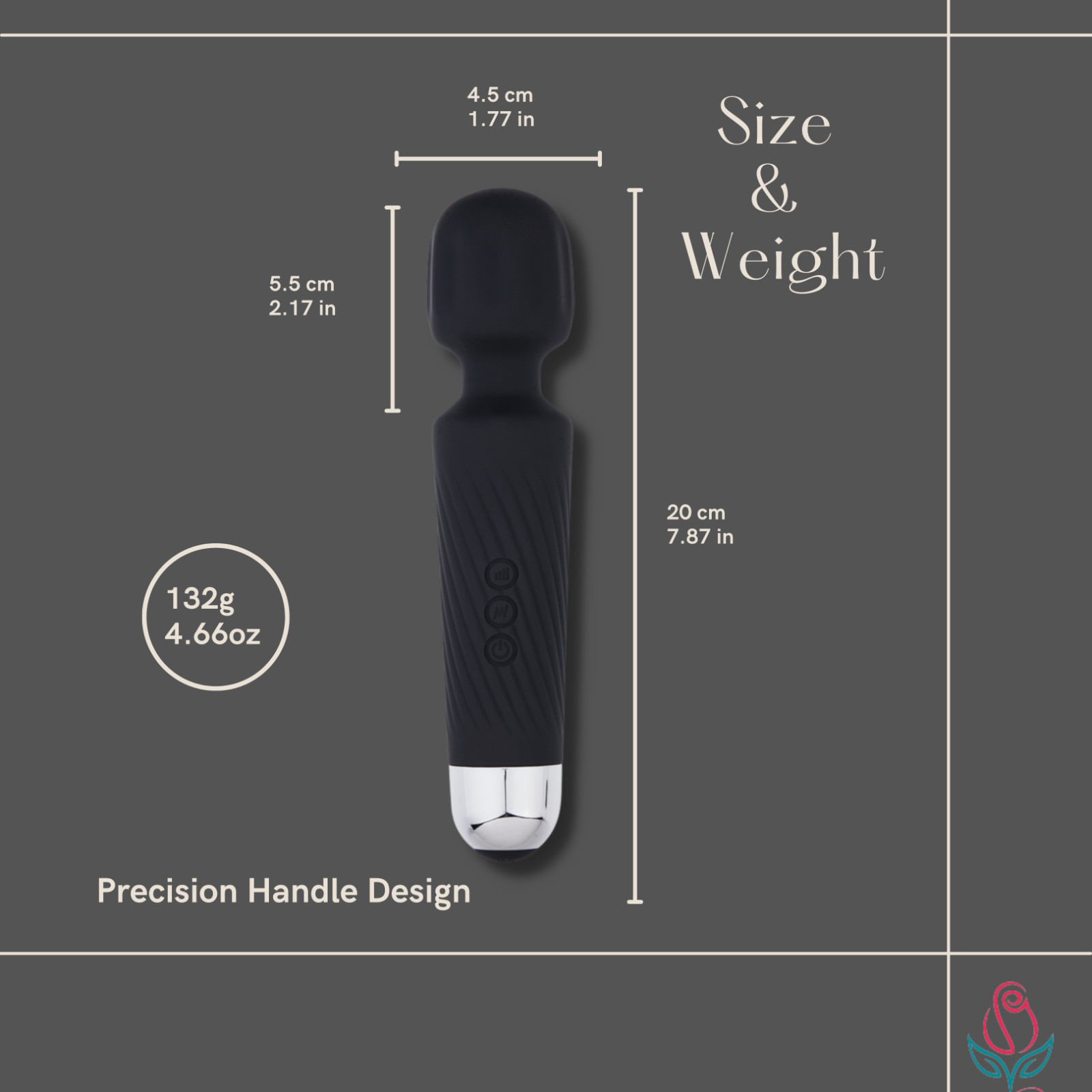 Women Vibrator Rechargeable Personal Wand Vibrates Massager-Waterproof & Quiet