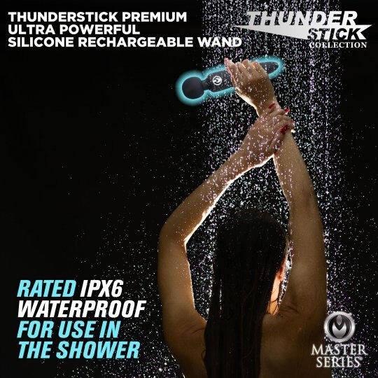 Master Series Thunderstick Premium Ultra Powerful Silicone Rechargeable Wand (01