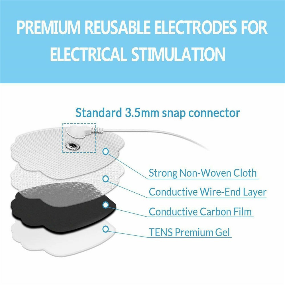 12Pairs Replacement Small Palm Snap Electrode Pads Component For Massage Machine