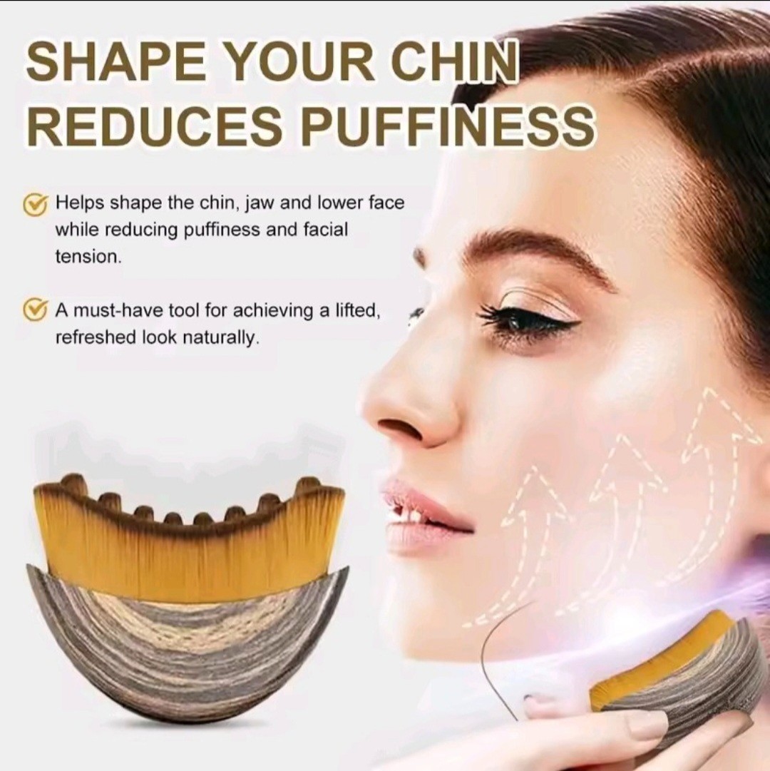 Wood Therapy Facial Massager Tool Jawline Chin Sculpting Lymphatic Drainage Case