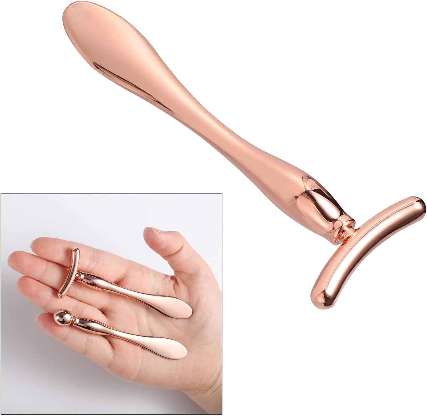 2 Pcs Metal Eye Cream Applicator Face Roller Massager Tool, Eye Massage Wand Sti