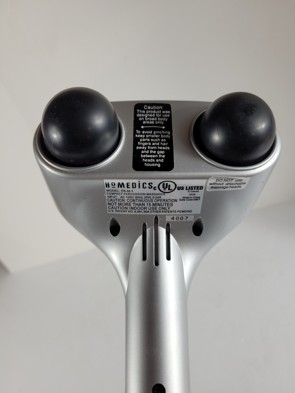 Homedics PA-M-1 Percussion Handheld 2-Speed Massager Tested & Working Ships Free