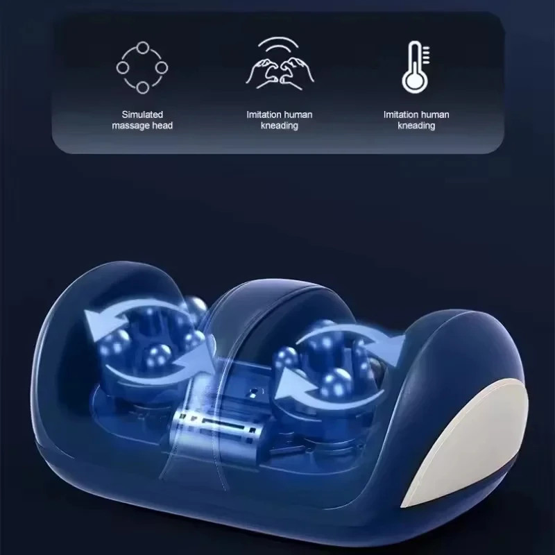 Heated Foot and Leg Massager Electric Kneading Rolling Foot Calf Relaxer Machine