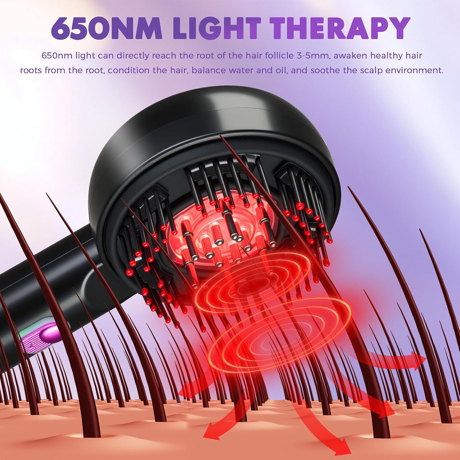 Electric Scalp Massager 4 in 1 Scalp Massaging Brush,Cordless Shiatsu Massager C