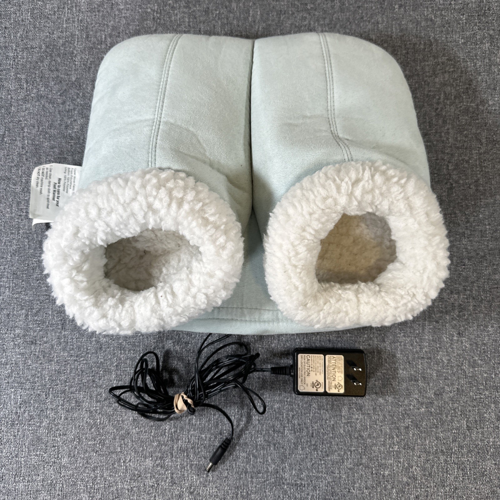 Body Innovations Heated Foot Warmer Electric Fleece Foot Muff Massage Heated