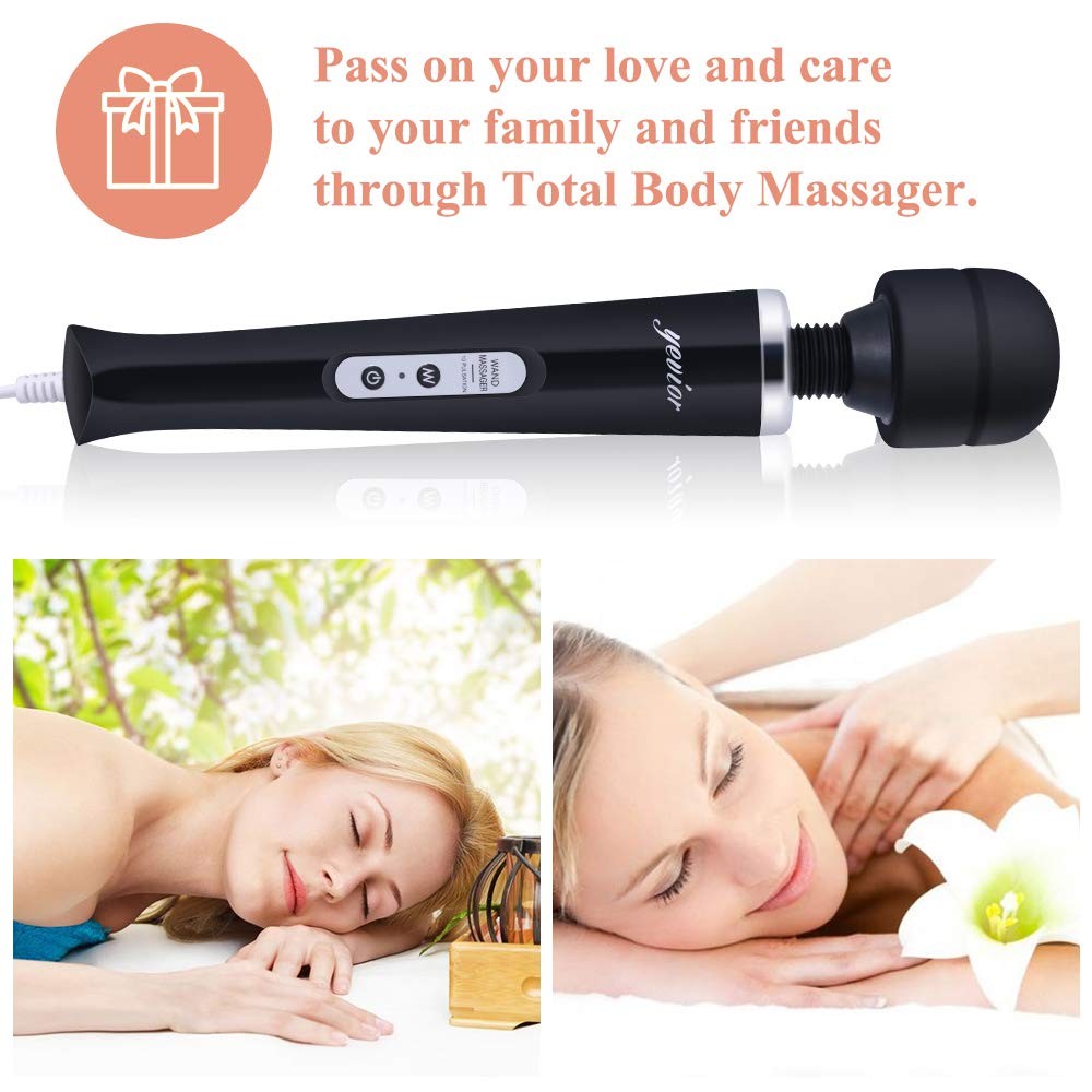 YEVIOR Wired Powerful Handheld Massager with 10 Pulse Settings Strong Vibrati…
