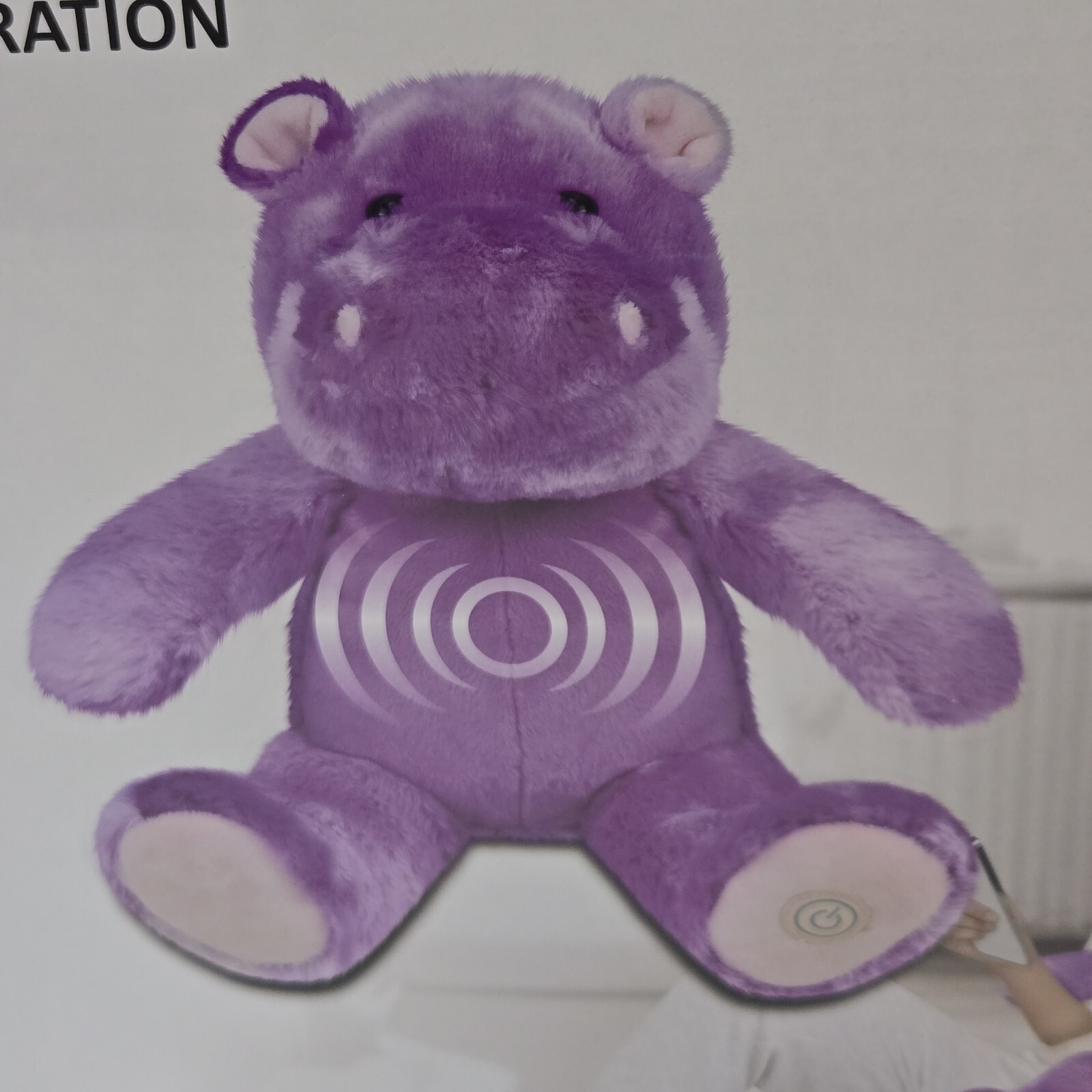 Health Touch Huggable Massager Hippo Plushy, Soothing Vibrations