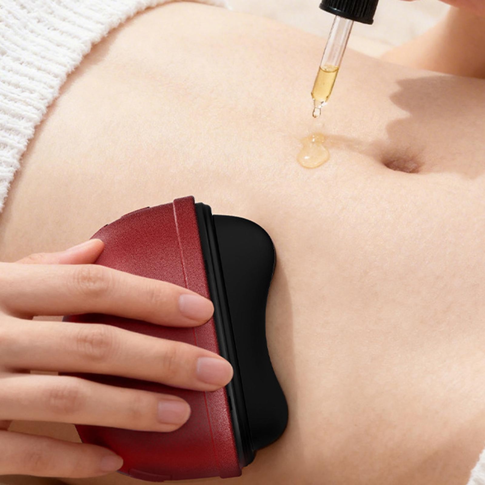 Facial Care Device Electric Gua Sha Brass Tool with Heat & Vibration