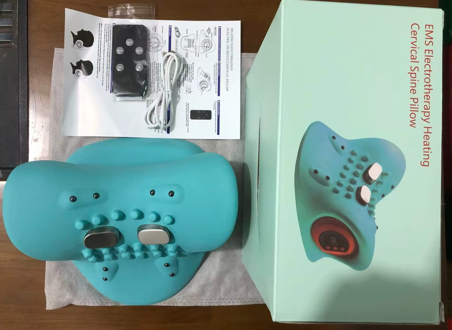 Ergonomic Electric Neck Traction Massager with Vibration and Kneading Features