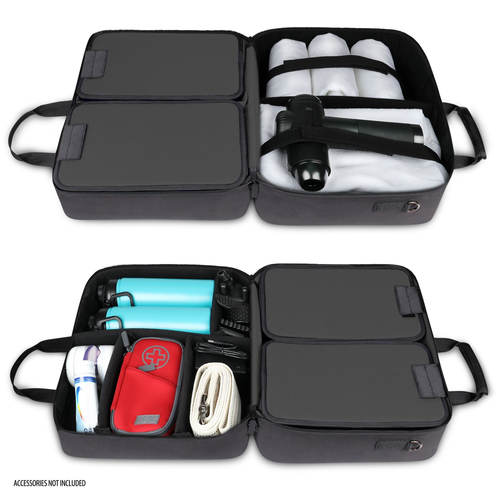 USA Gear Massage Gun Carry Case – Customizable Large Volume Interior – Case Only