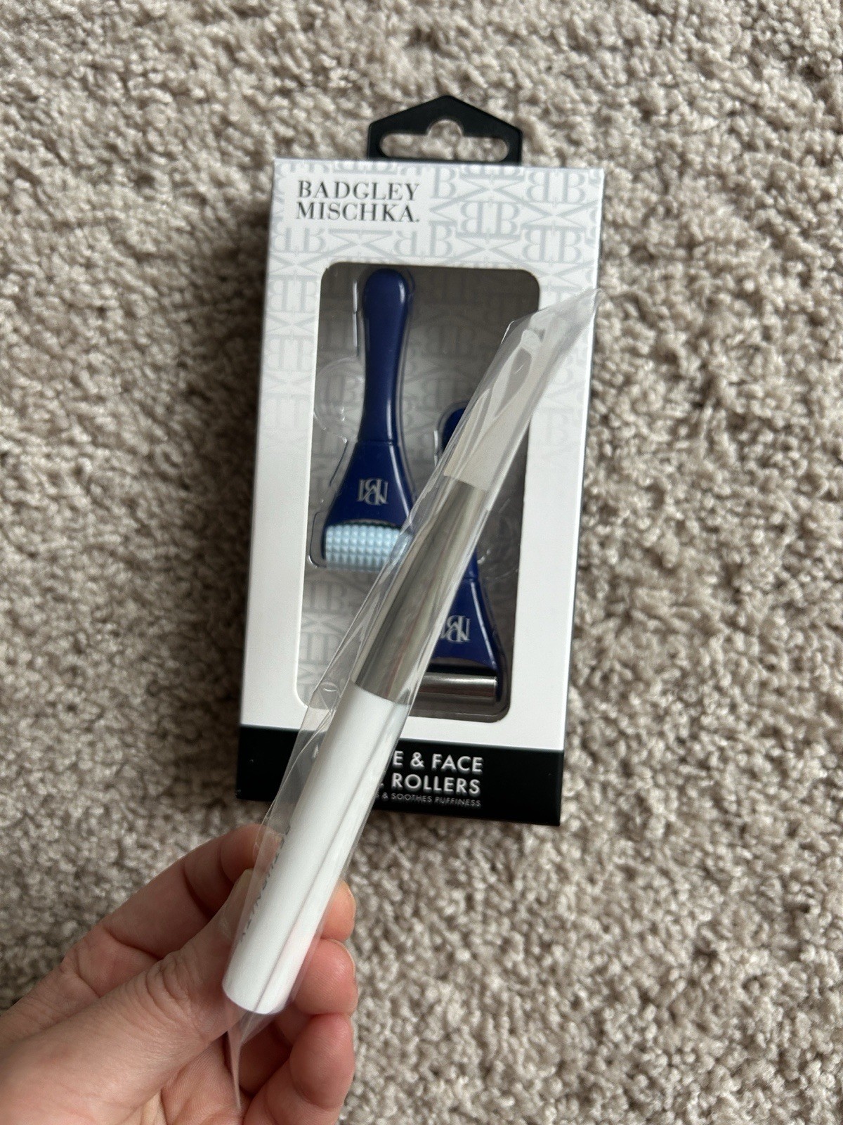 Badgley Mischka Mini Eye & Face Facial Roller Set. (Free gift-silicone spatula)