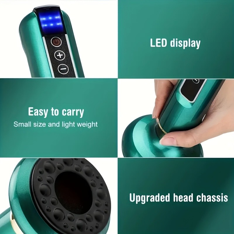 Portable Compact Modern Hypoallergenic 12-Level Electric Vacuum Cupping Massager