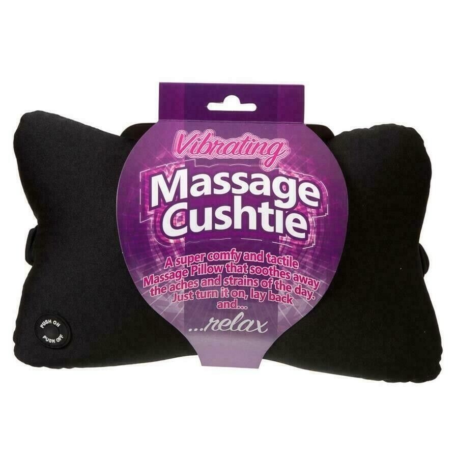 Massage Cushtie Relaxing Microbead Pillow Vibrating Cushion Battery Powered.