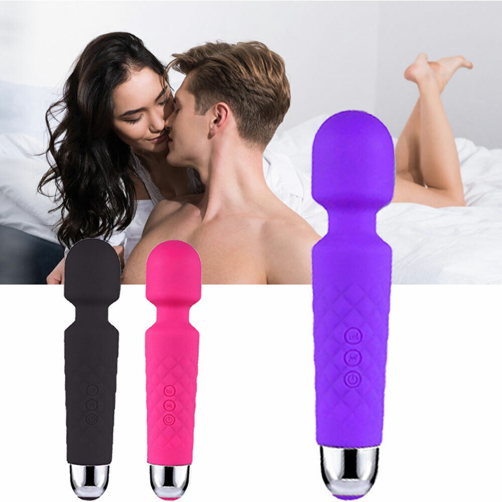 Handheld Massager Vibrator 3 colors Rechargeable 20 Speed Wand Massage Vibrating