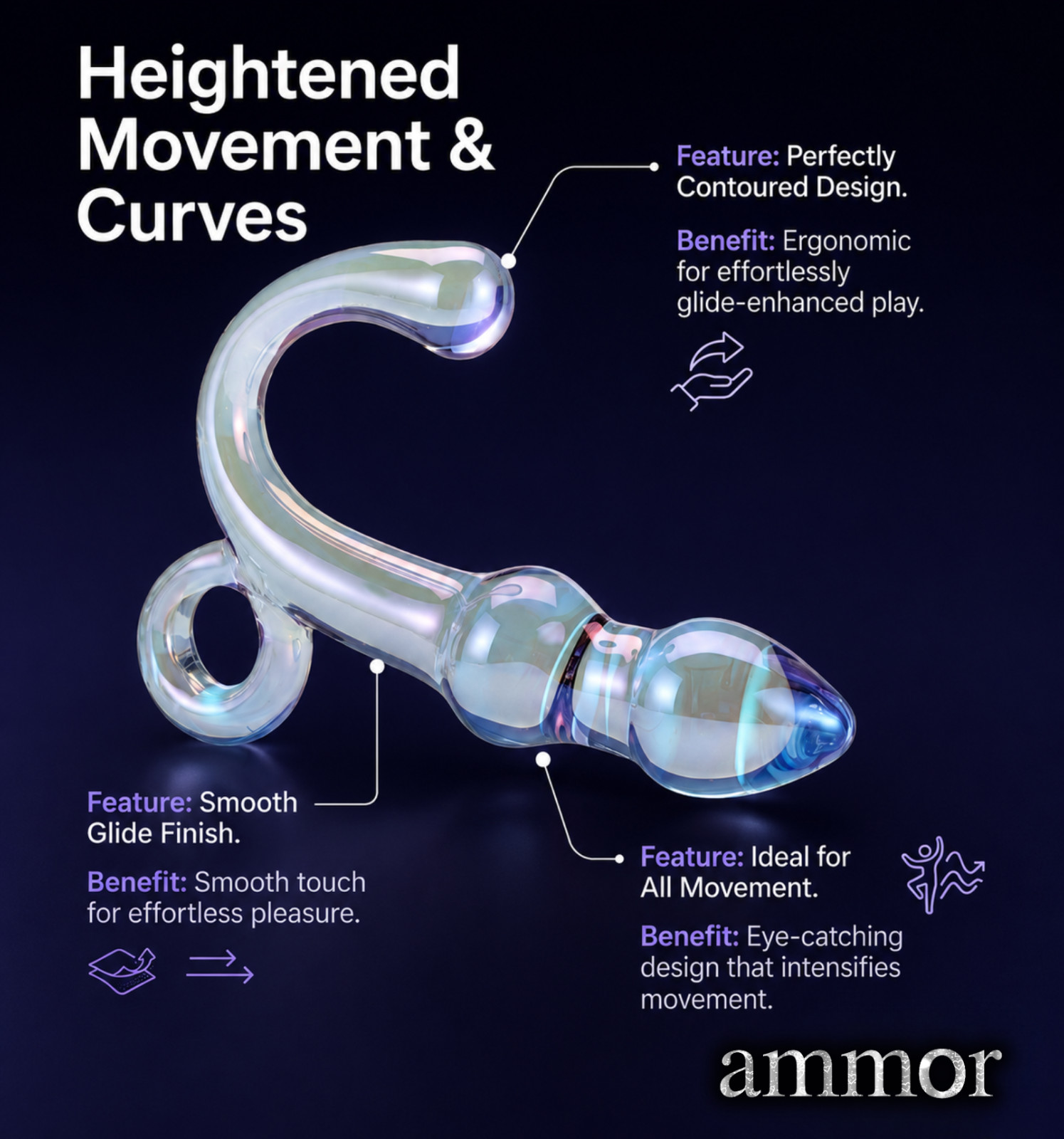 Royal Touch Glass Rabbit Vibrator