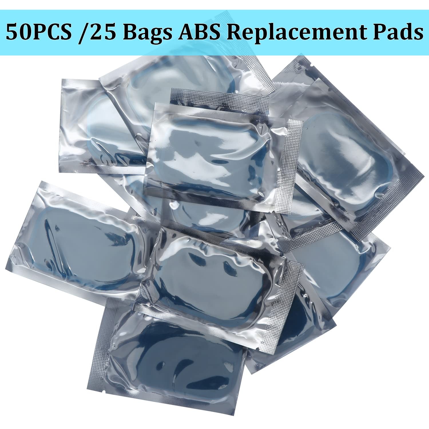 KASBEE ABS Gel Pads, 50PCS Muscle Stimulator Pads Replacement for Ultimate Mu…