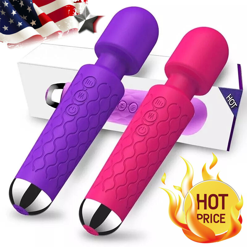 Women Vibrator Rechargeable Personal Wand Vibrates Massager-Waterproof & Quiet