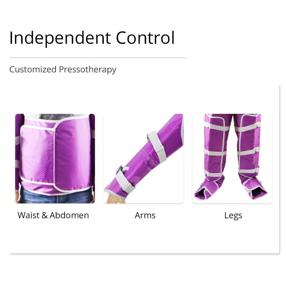 Pressotherapy Air Pressure Suit Body Relaxation Lymphatic Drainage Massager US