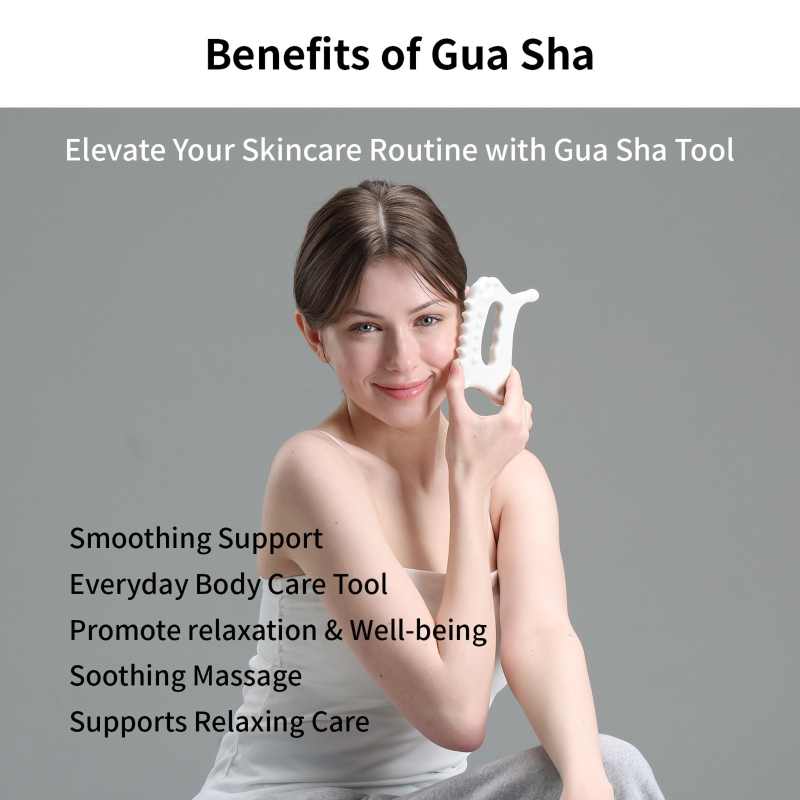 PEARLCARE Korean Handmade Ceramic Gua Sha Massage Tool Body&Face&Muscle Relief