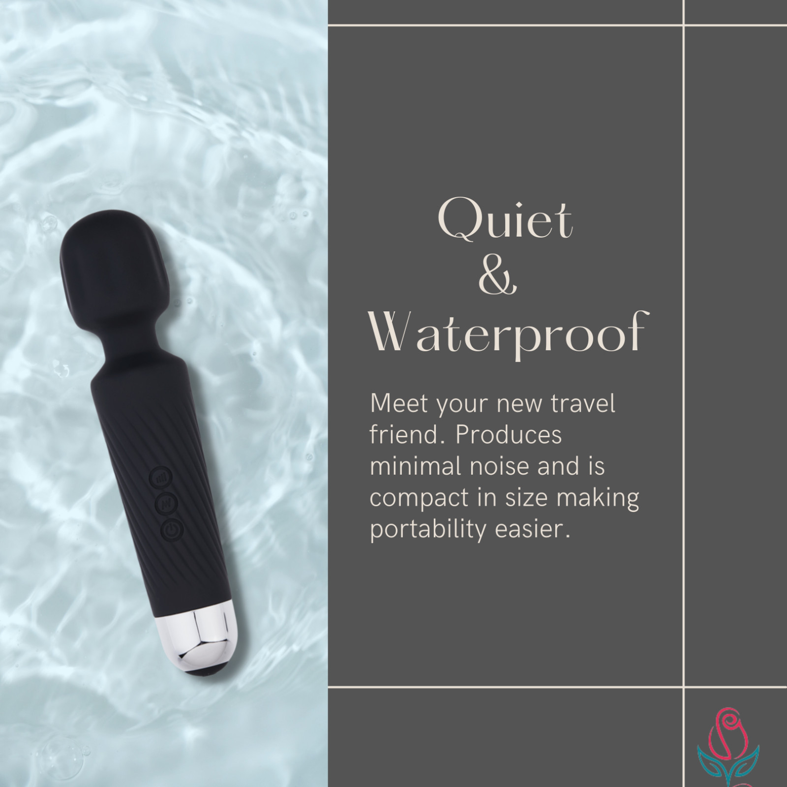 Women Vibrator Rechargeable Personal Wand Vibrates Massager-Waterproof & Quiet