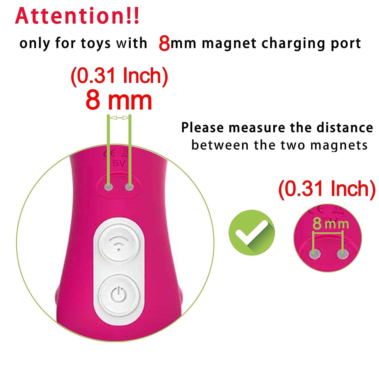 Bicmice USB Magnetic Charging Cable Replacement Charger Cord for Wand…