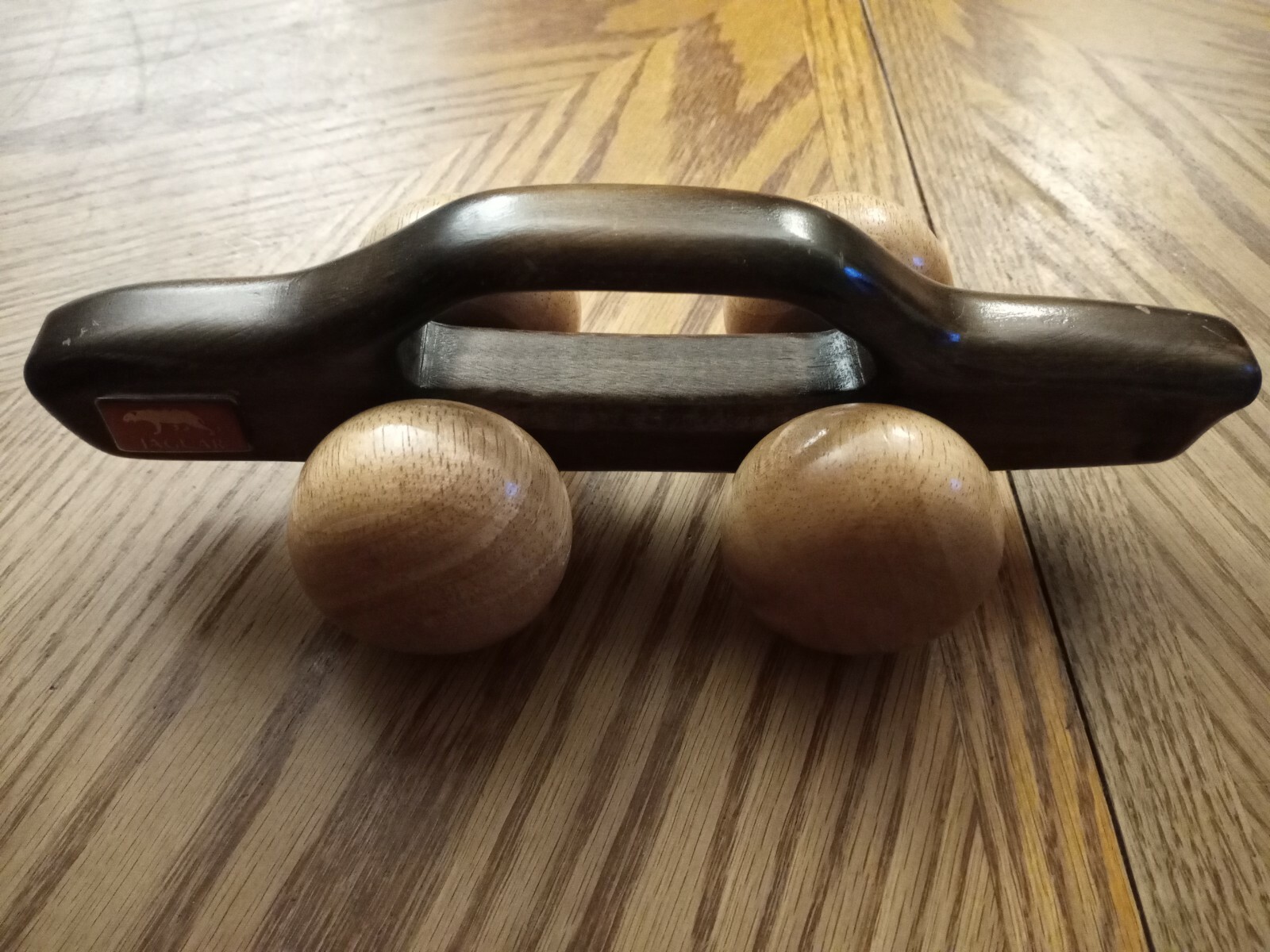 RARE Unique Official Jaguar XJ6 Handmade Wood Body Roller Back Massager Toy