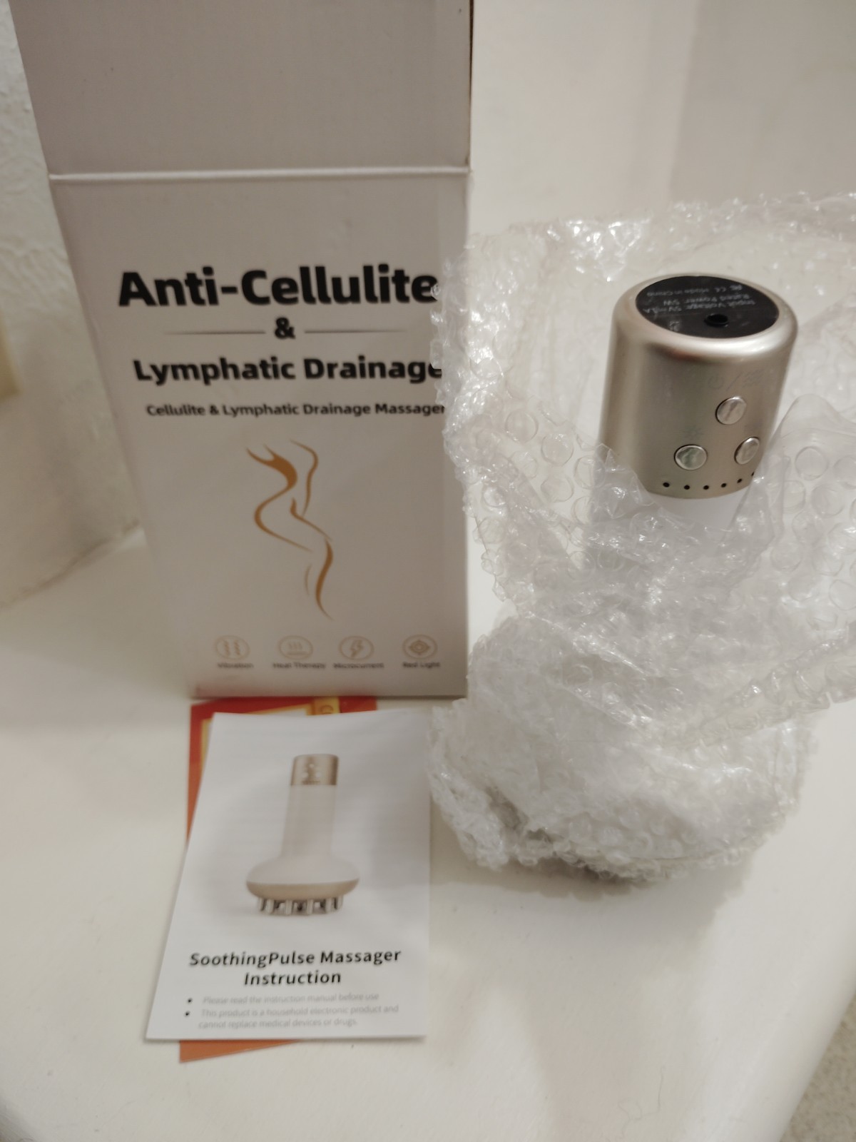 Anti-Cellulite Massager 18 Heads Vibration Heat Microcurrent Red Light