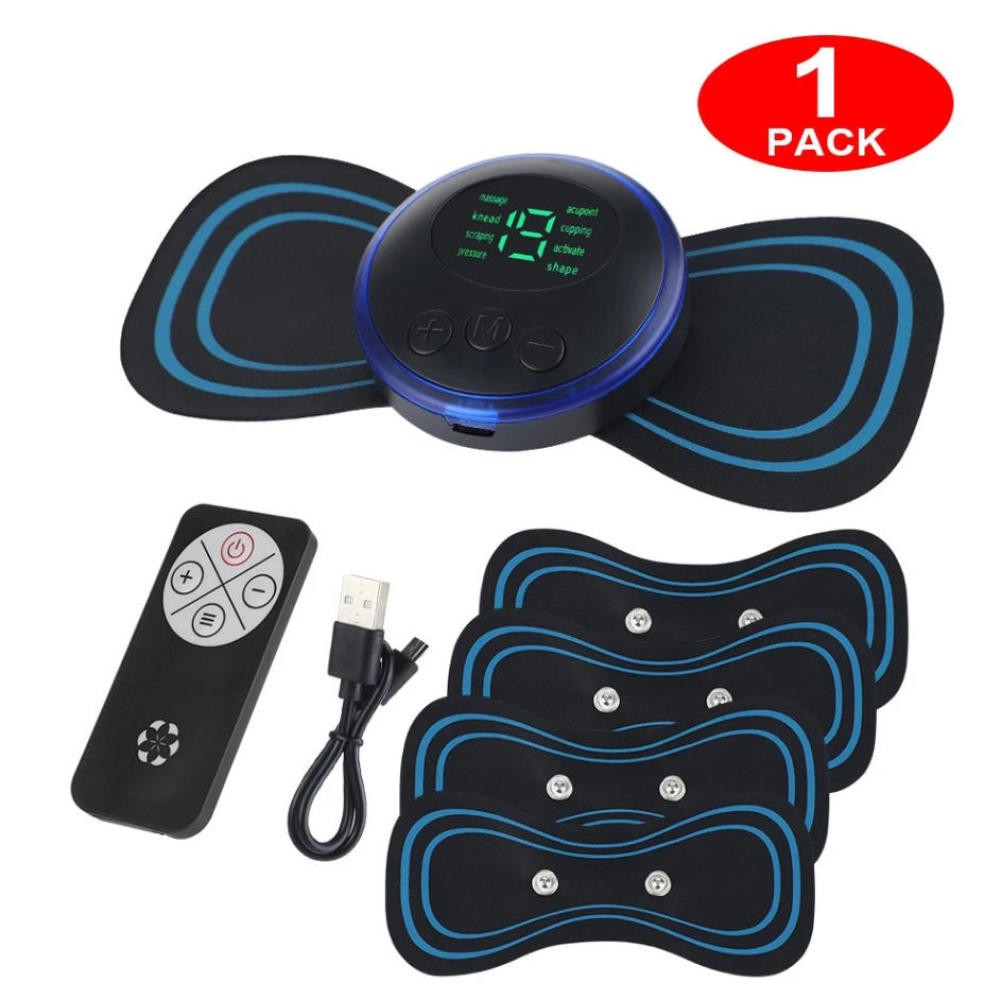 Pulse Tens Unit EMS Massager Neck Back Full Body Pain Relief with Remote Control