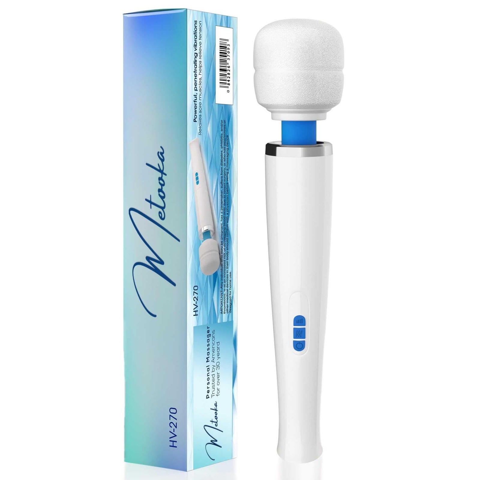 Therapeutic Cordless Massager – Powerful Massage Tool Handheld 8 Speeds 20 Pa…