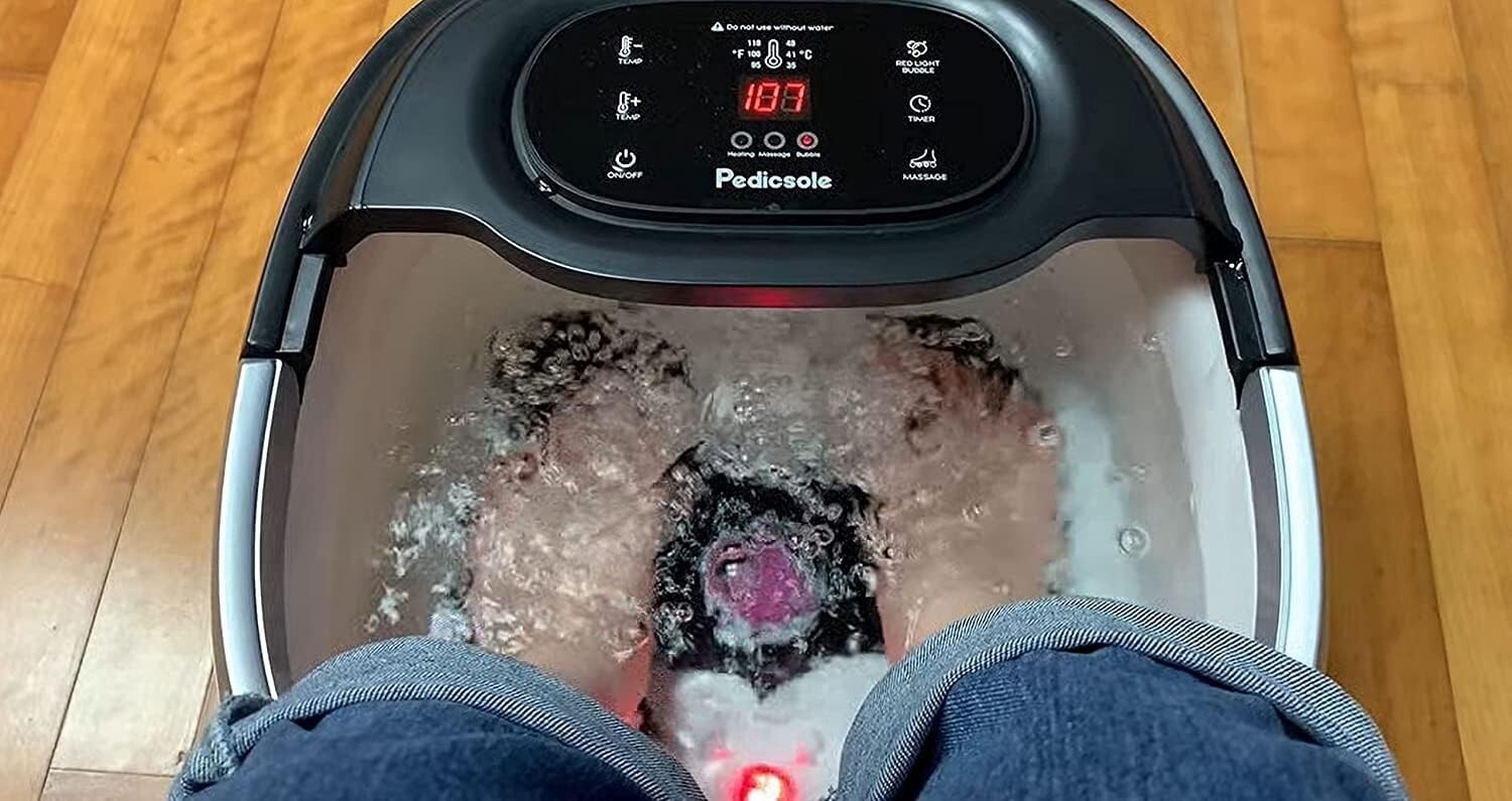 Luxury All in One Electric Foot Spa with Heat, Bubble Jets, Pedicure Stone