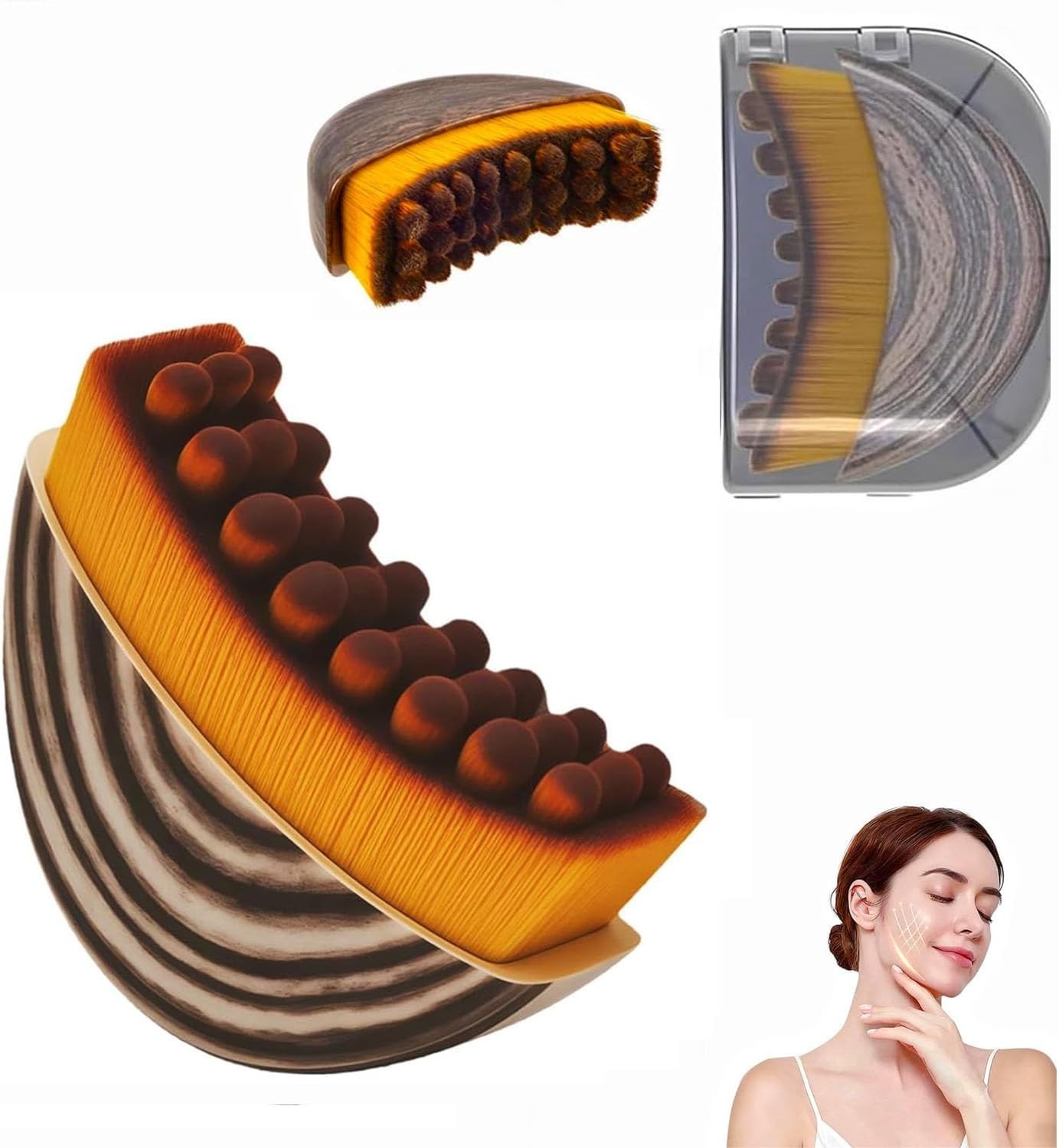 Ergonomic Lymphatic Drainage Face Brush – Reduce Puffiness & Enhance Radiance