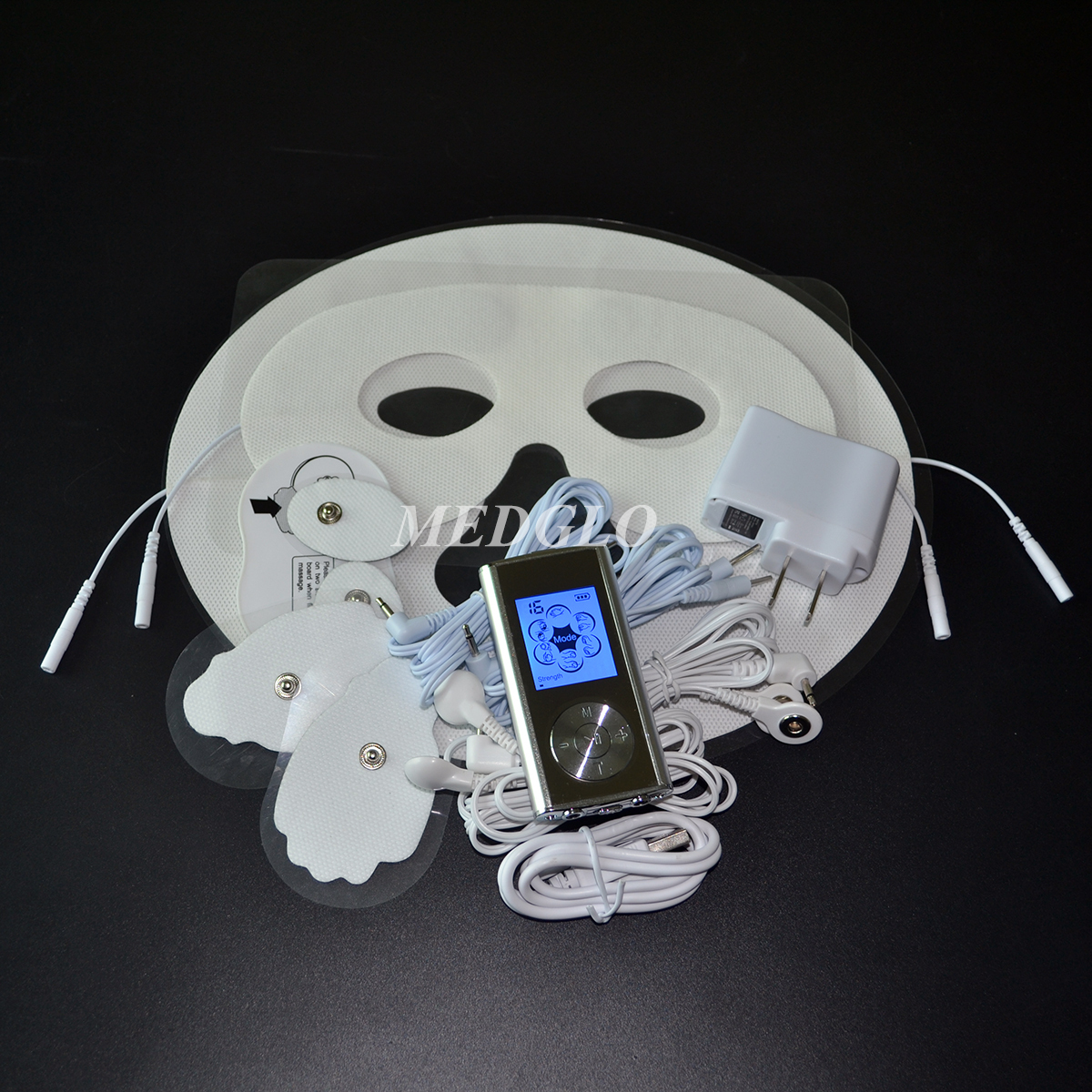 6 Modes Electrode Tens EMS Pulse Massager + Foot Hand Knee Face Massage Accs