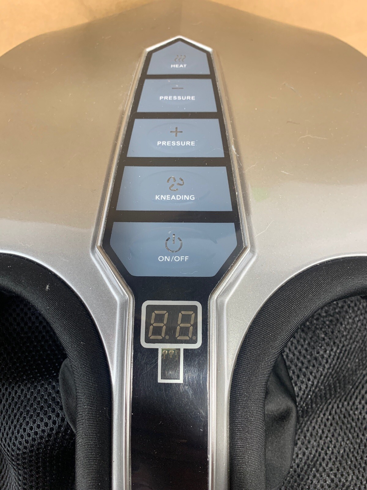 Foot Massager Miko Shiatsu Deep Kneading Switchable Heat Charcoal Grey Rolling