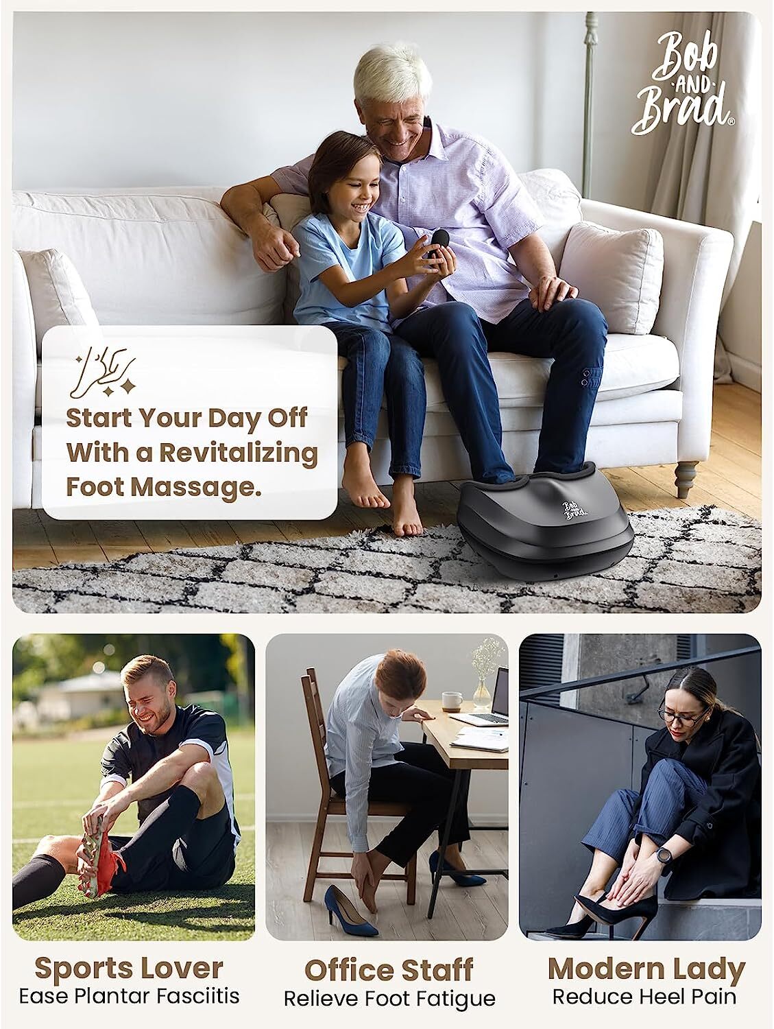 Adults Foot Massager Machine Deep Kneading Massager With WIFI Remote Control