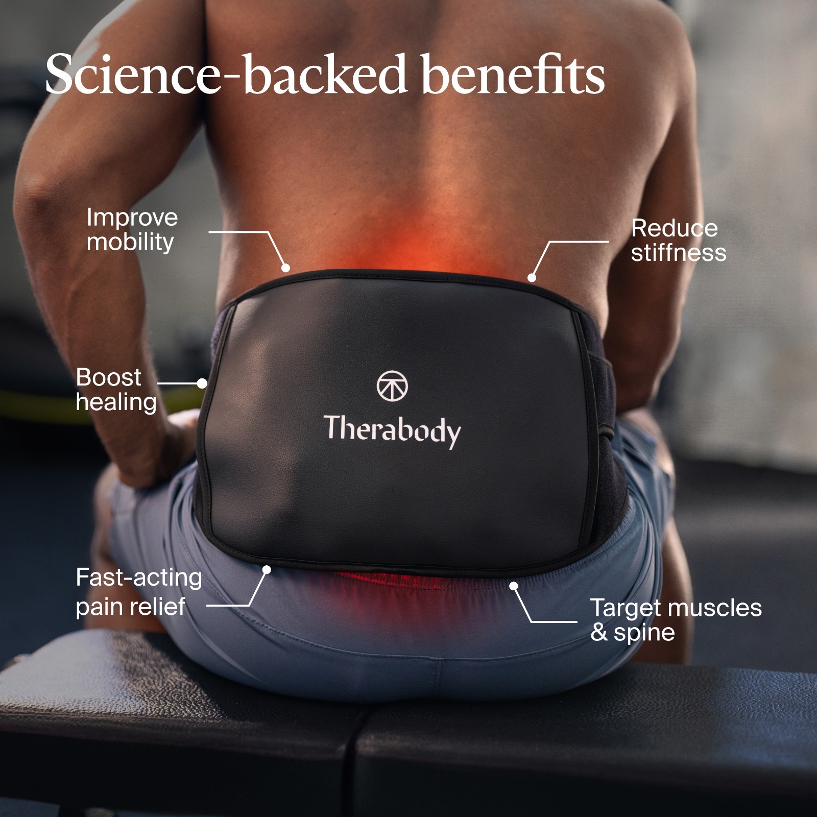 Therabody ThermBack LED Refurbished | LED Therapies for Lower Back Pain Relief