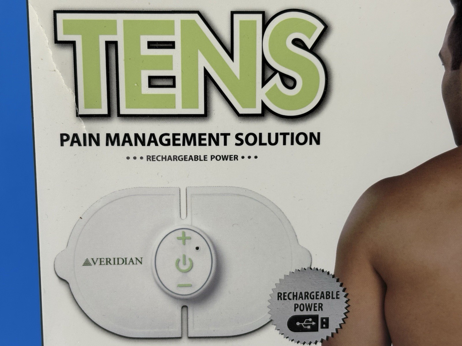 Veridian TENS Pain Management Solution Rechargeable 50 Use Gel Pads NEW FS