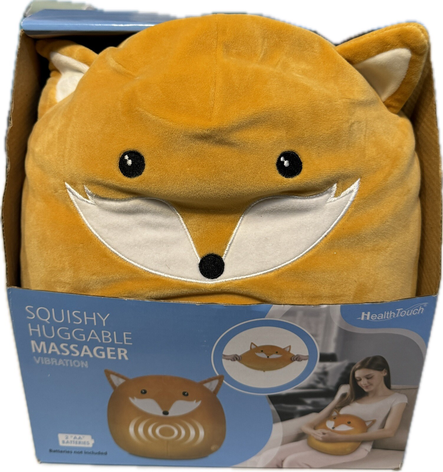 Health Touch Squishy Animal Massager – 12 inch Super Soft Fabric Cover, Massager