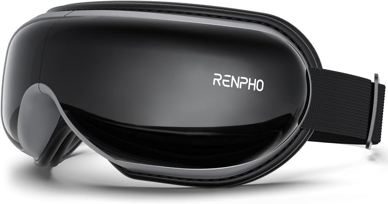 RENPHO Eyeris 1 Eye Massager with Heat & Compression |Rechargeable, Bluetooth Mu