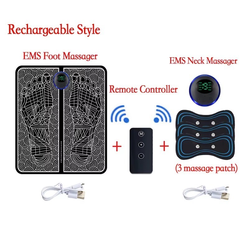 EMS Foot Massager Electric Deep Reshaping Kneading Muscle Leg Pain Relax Machine