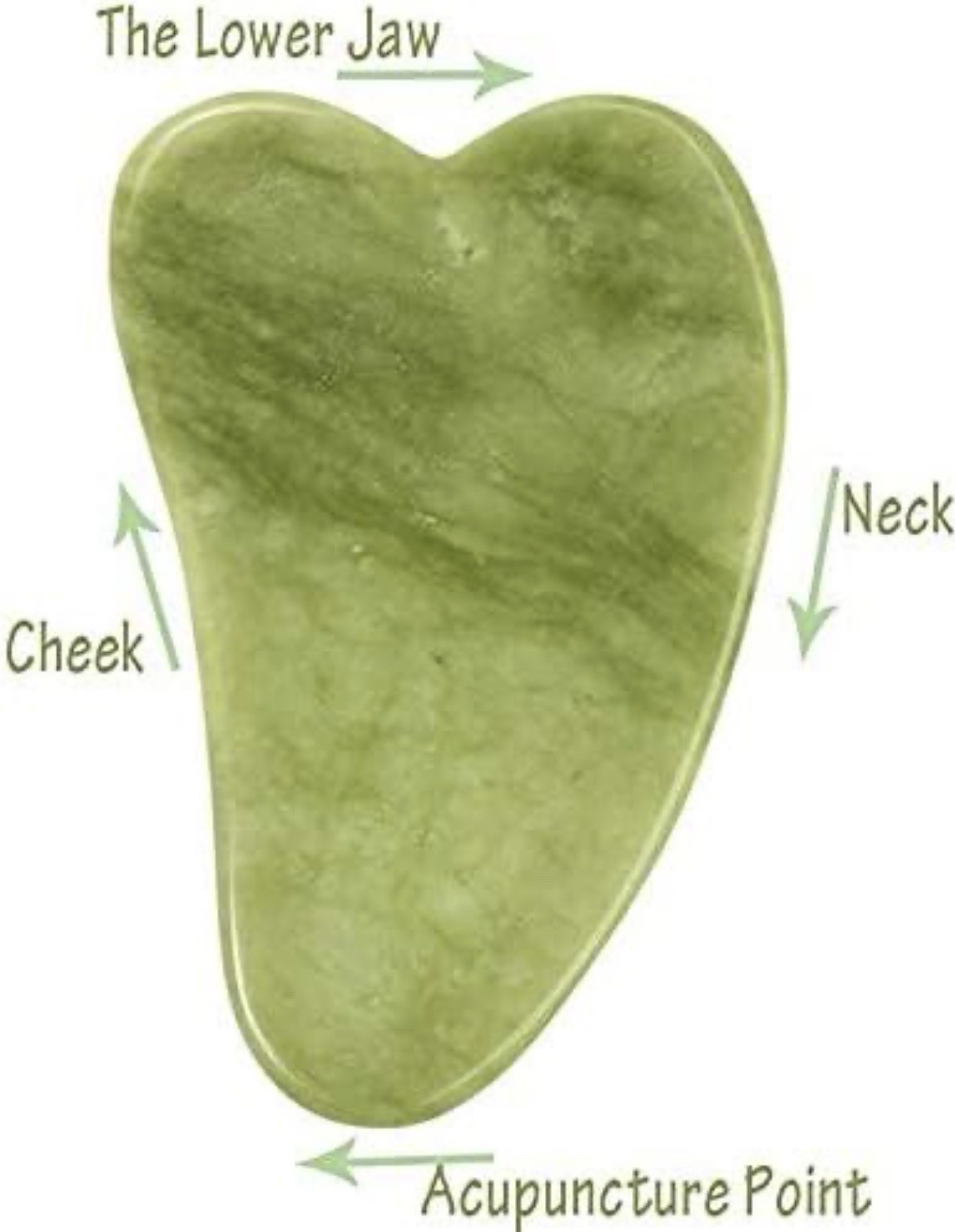 Natural Jade Gua Sha Board Facial Body Massage Scraping Tool