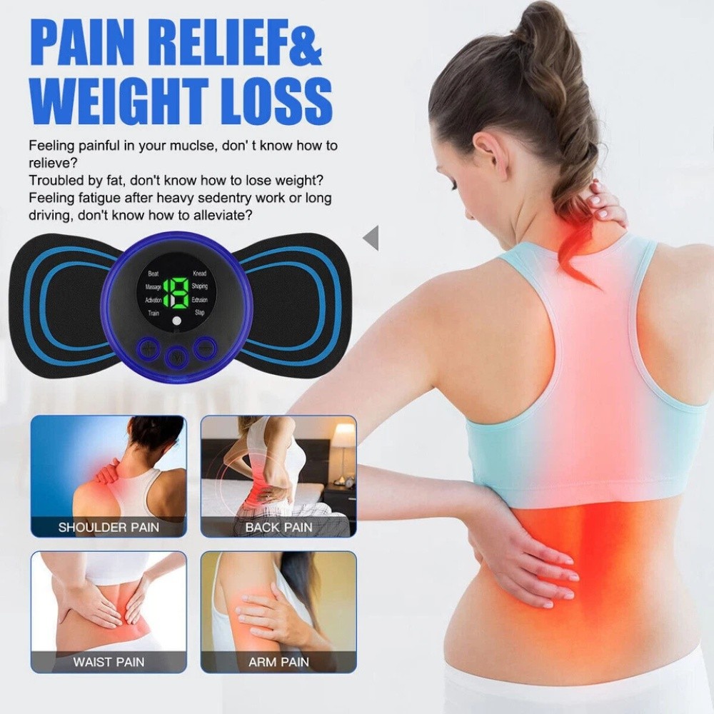 8 Modes 19 Intensity Pulse Tens EMS Massager Muscle Stimulator Pain Relief Gift
