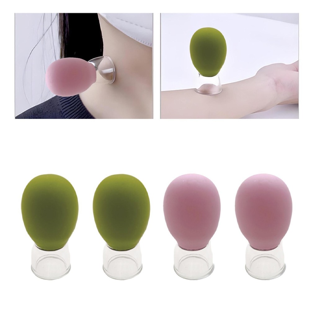 4Pack Massage Cupping Cups Vacuum Suction Personal Athletes Facial Cupping Set