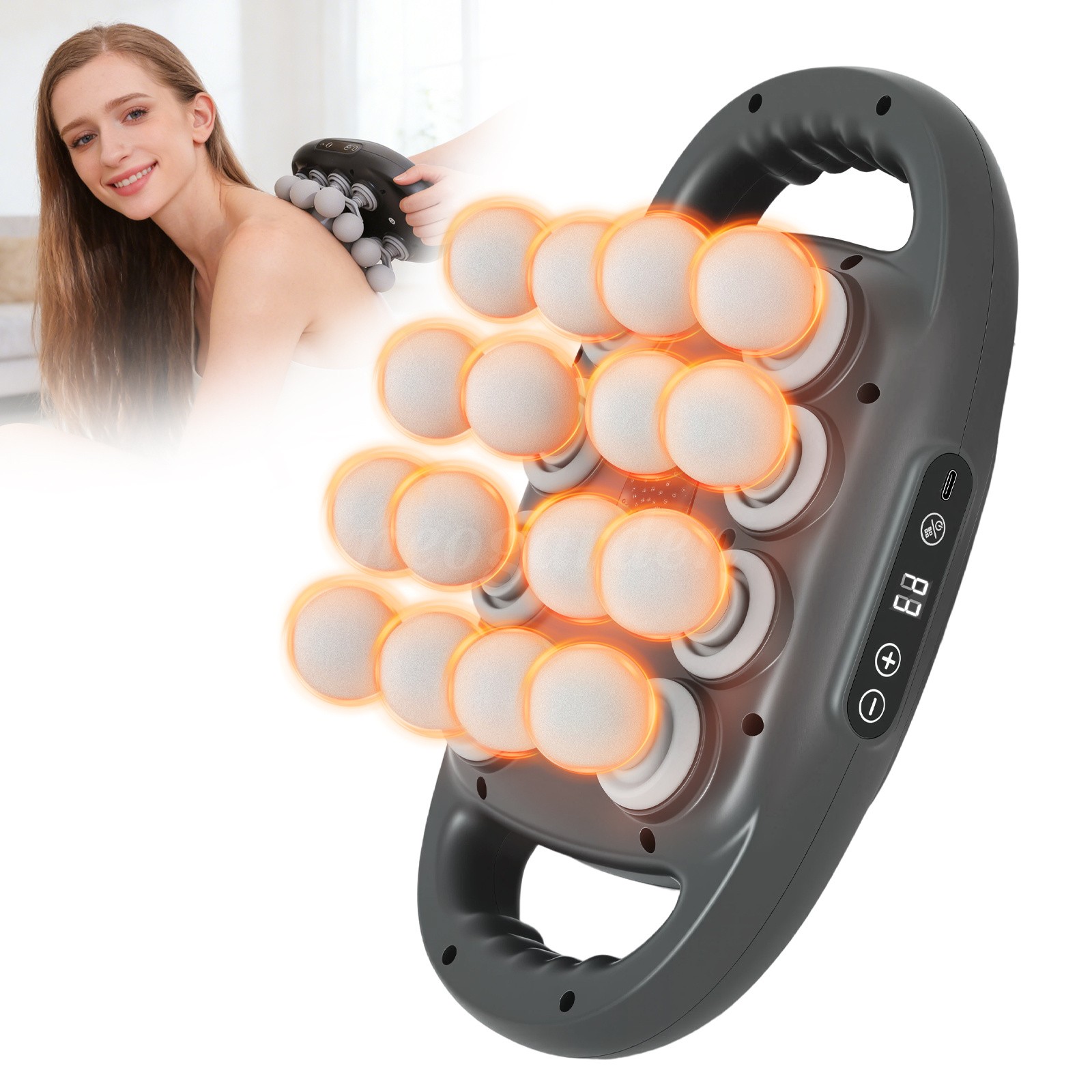 16 Head Massage Gun Deep Tissue Massager 9 Modes 9 Speed Levels Muscle Relax NEW