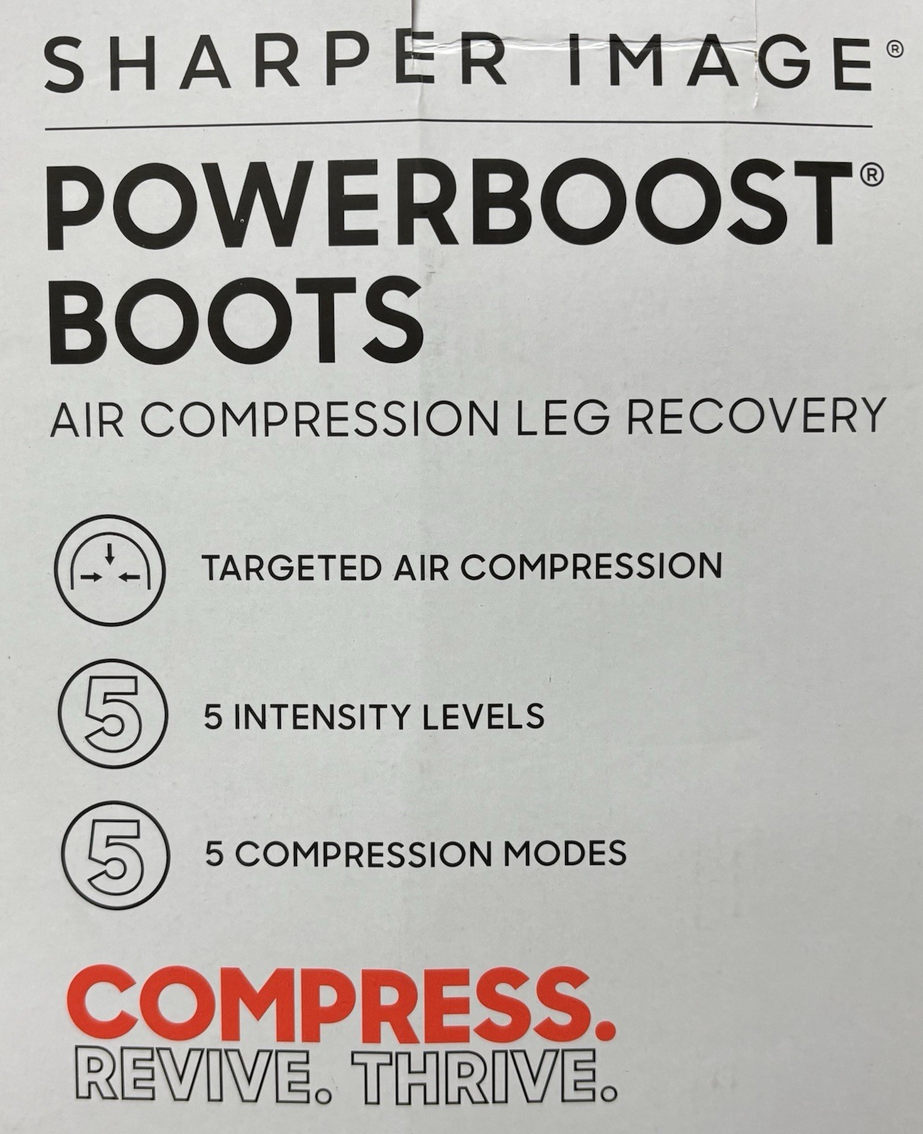 Sharper Image Powerboost Boots Air Compression Fits 25″-31″ Inseam