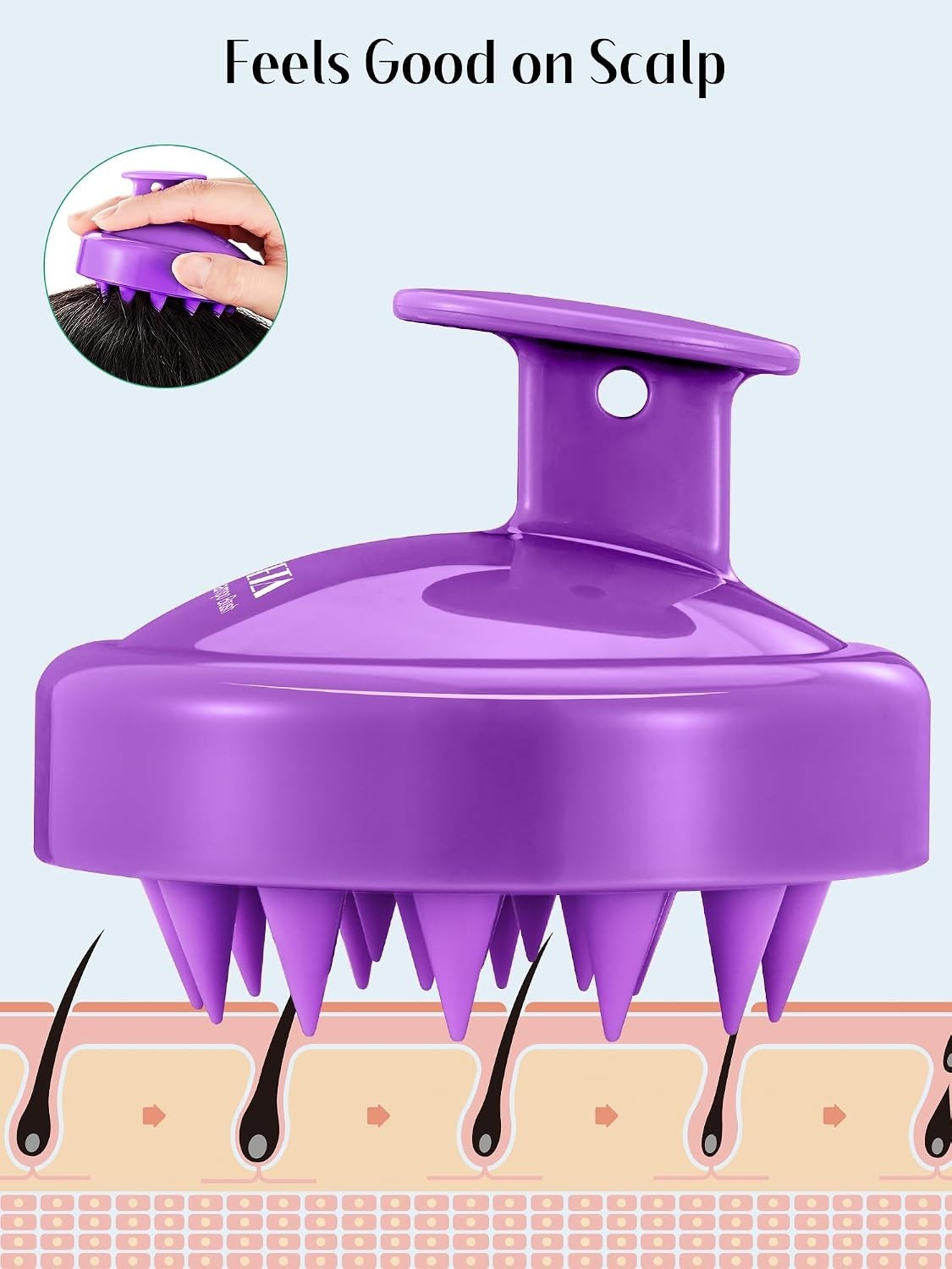 Soft Silicone Scalp Massager Set: Exfoliate & Revitalize Hair for All Types